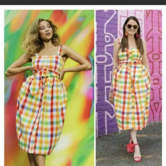 Christopher John Rogers plaid dress size 4 - Picture 7 of 16